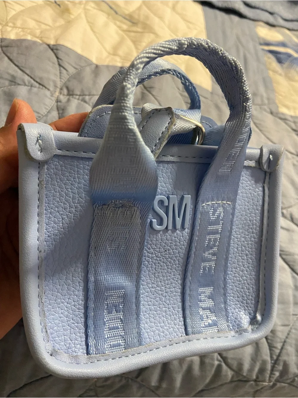 STEVE MADDEN Periwinkle Blue Faux Leather Mini Purse